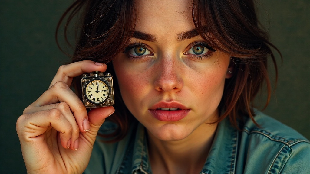 Hands holding a vintage collectible item (like a rare toy or antique) with multi