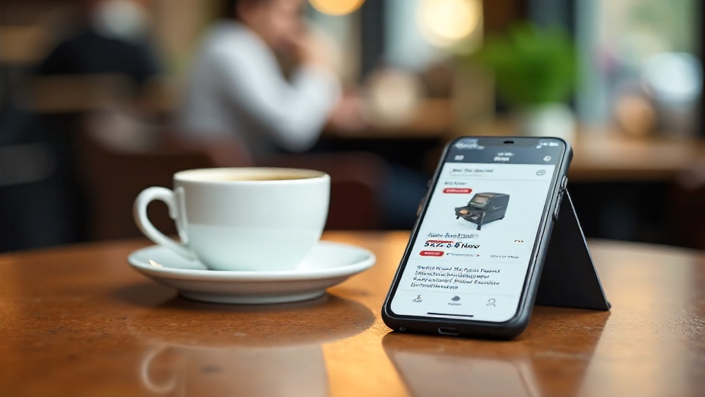 Smartphone displaying a fixed-price eBay listing for a common household item wit